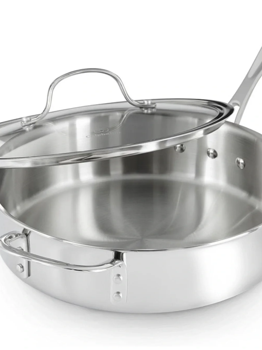 Calphalon Stainless Steel Sauté Pan with Glass Lid - Silver